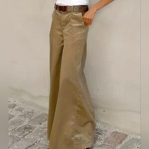 NWT Wide Leg Camel Pants Size 6